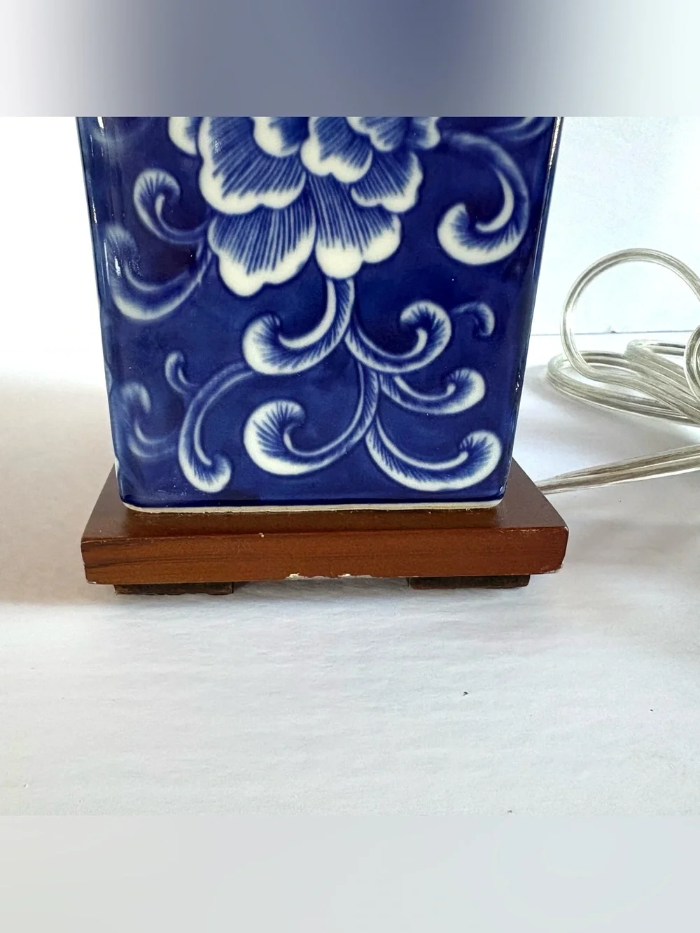 Ralph Lauren Blue & White Porcelain Table Lamp NO SHADE
